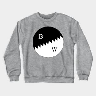 Black-White Crewneck Sweatshirt